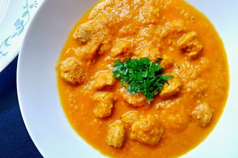Soya chunks curry - meal maker gravy